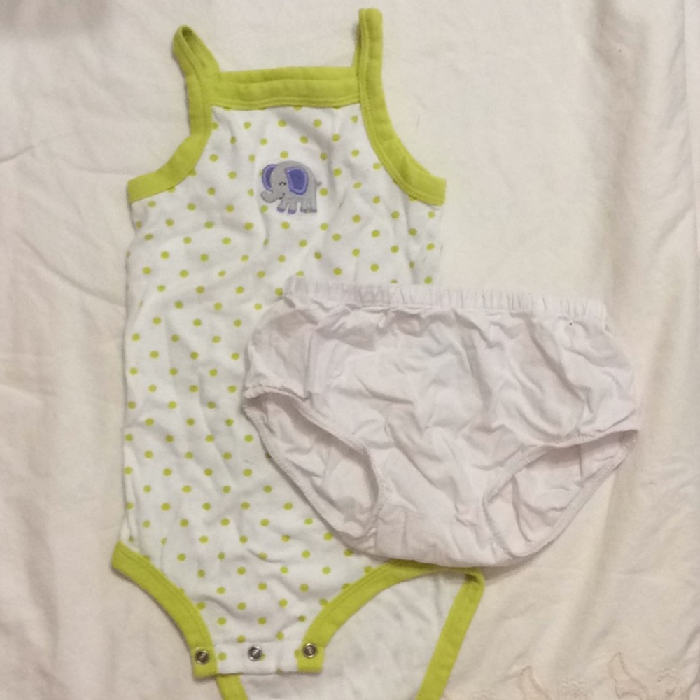 Carters elephant onesie set
